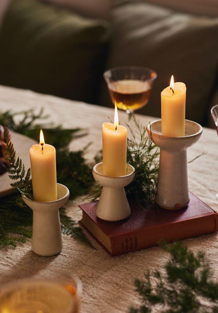 Other Christmas decorations - Handmade Stone Pillar Candle Holder - FLECK