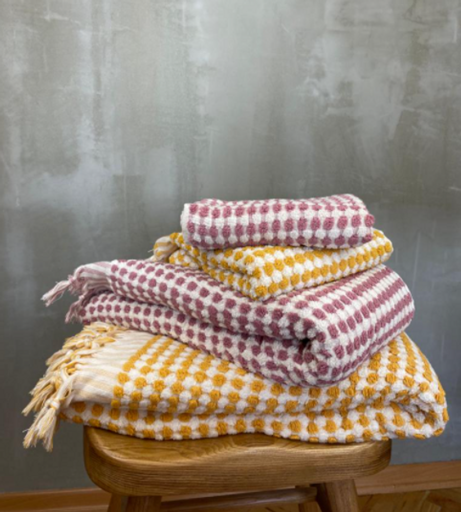 Serviettes de bain - SERVIETTE DE TOILETTE HANDWOVEN COTON - NADIA DAFRI PARIS