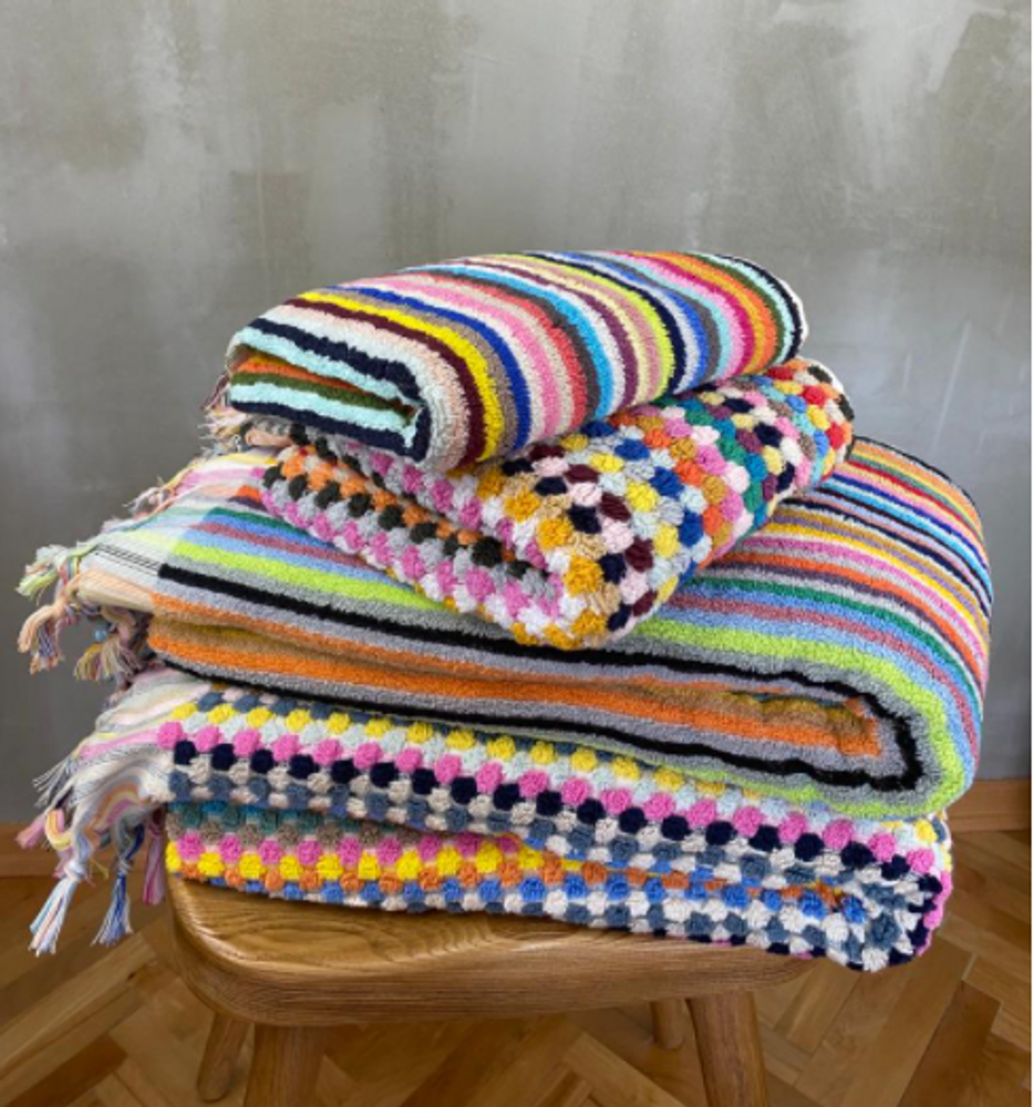 Serviettes de bain - SERVIETTE DE TOILETTE HANDWOVEN COTON - NADIA DAFRI PARIS