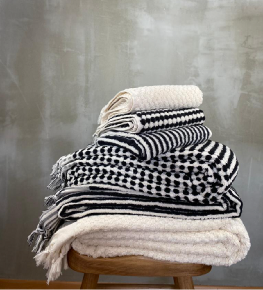 Serviettes de bain - SERVIETTE DE TOILETTE HANDWOVEN COTON - NADIA DAFRI PARIS