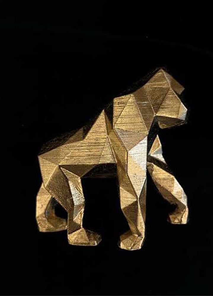 Sculptures, statuettes et miniatures - Gorille à facettes, or jaune - ATELIER AVENET