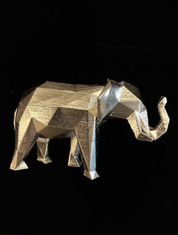 Sculptures, statuettes et miniatures - Eléphant à facettes, or jaune - ATELIER AVENET