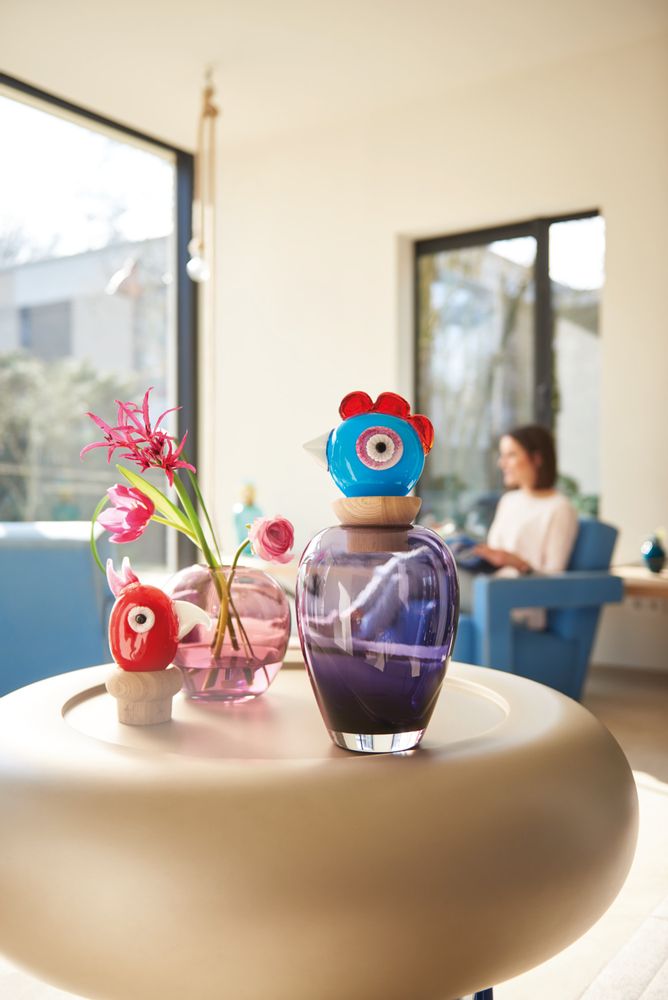 Papageno Bird Pina Purple / Gift box - Vases - LEONARDO - Glass | MOM