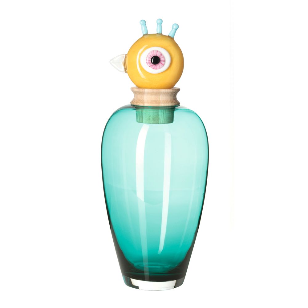Vases - Papageno Bird Blue Yellow Peppe Vase / Gift box - LEONARDO