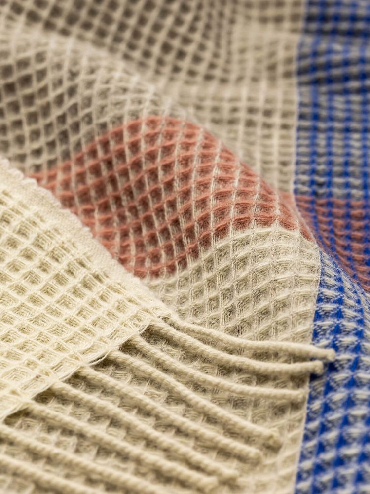 Design objects - Multicolor Waffle Wool Blanket - BUREL FACTORY