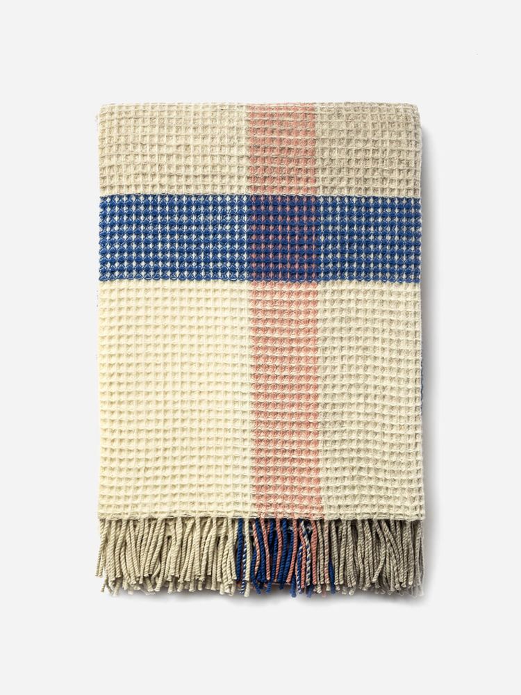 Design objects - Multicolor Waffle Wool Blanket - BUREL FACTORY