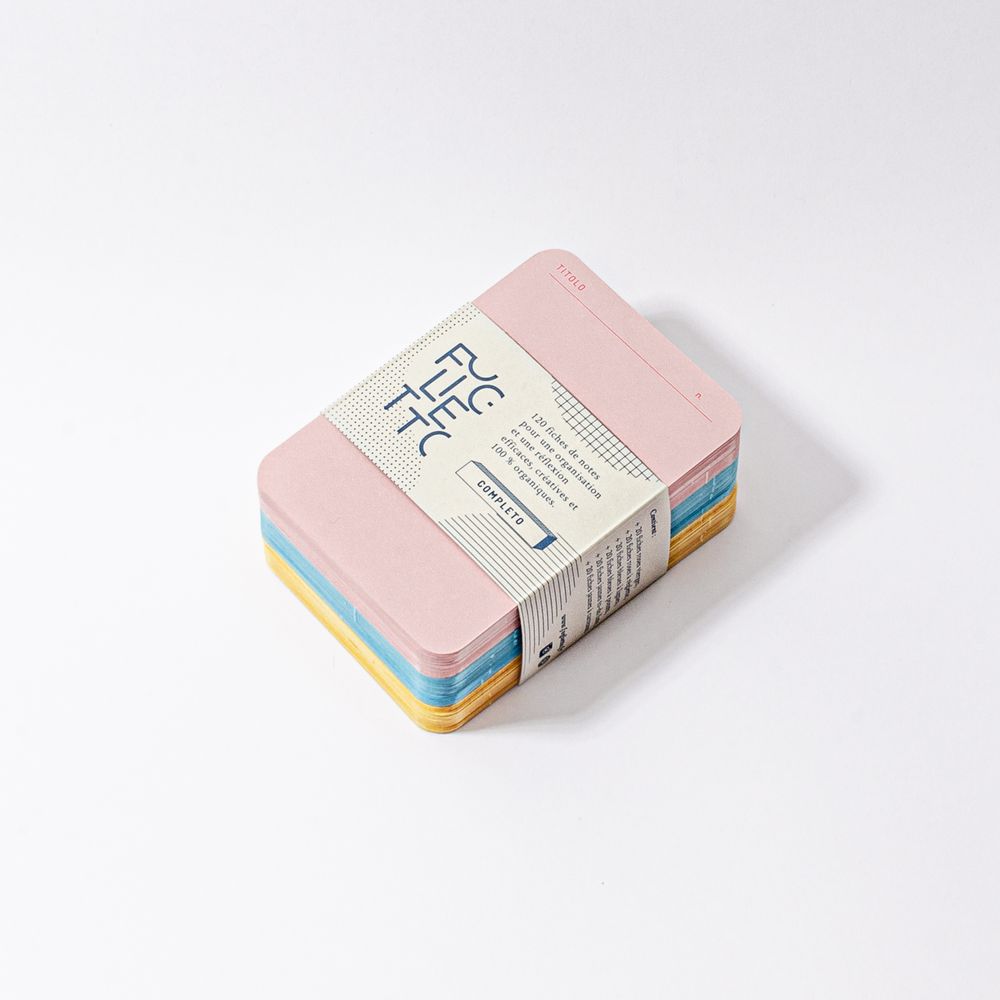 Stationery - Deck 60 or 120 "Completo" memo cards, A7 - Foglietto, made in France stationery - FOGLIETTO