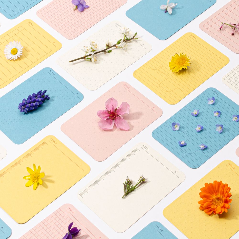 Stationery - Deck 60 or 120 "Completo" memo cards, A7 - Foglietto, made in France stationery - FOGLIETTO
