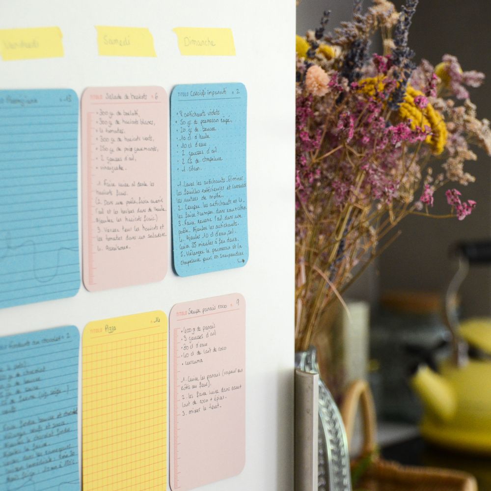 Stationery - Deck 60 or 120 "Completo" memo cards, A7 - Foglietto, made in France stationery - FOGLIETTO