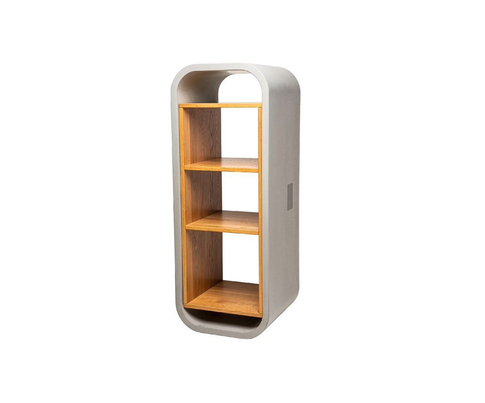 Shelves - OPUS PATEO MAGNO Concrete and Wood Shelf Bookshelf - CO33 EXKLUSIVE BETONMÖBEL