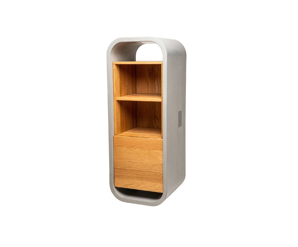 Shelves - OPUS PATEO MAGNO Concrete and Wood Shelf Bookshelf - CO33 EXKLUSIVE BETONMÖBEL