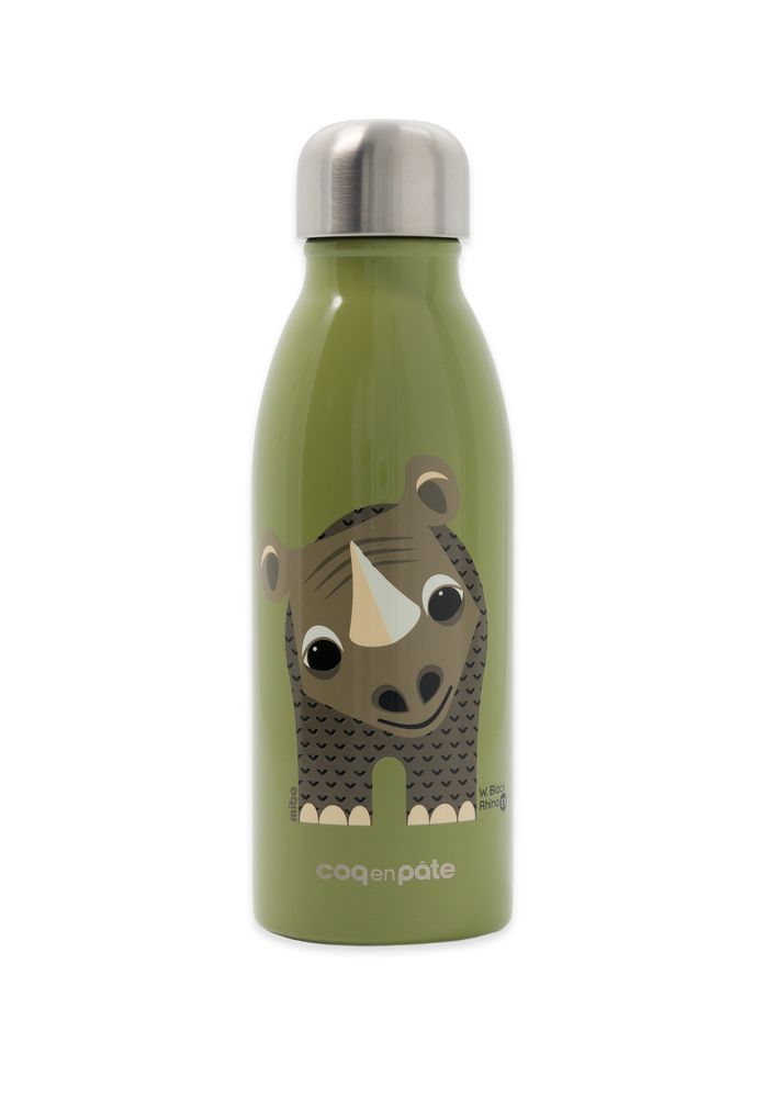 Accessoires enfants - Collab Qwetch x Coq en Pâte - Gourde inox simple paroi Baleine 500ml. - COQ EN PATE