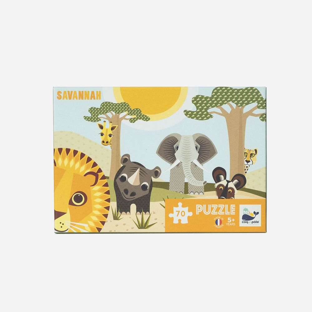 Children's games - Savane 70-piece jigsaw puzzle Made in France - COQ EN PATE