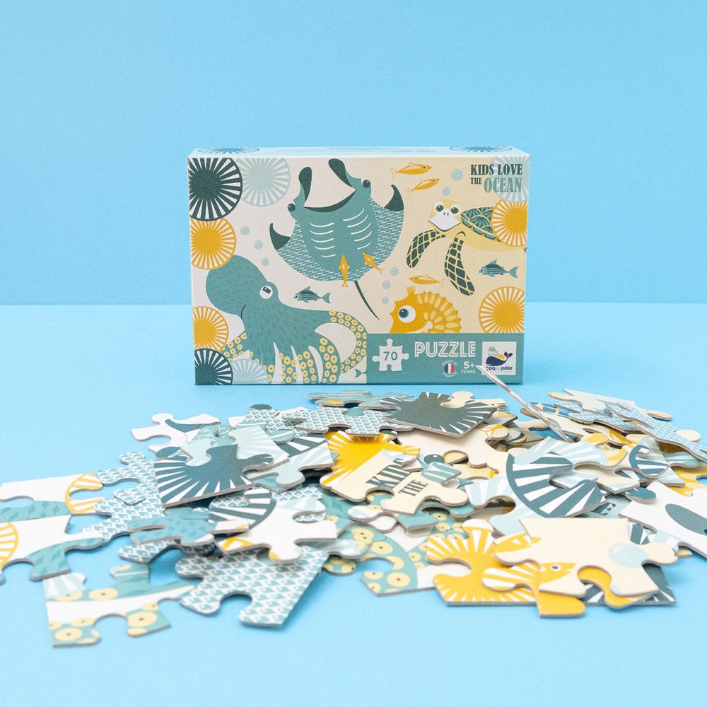 Children's games - Savane 70-piece jigsaw puzzle Made in France - COQ EN PATE