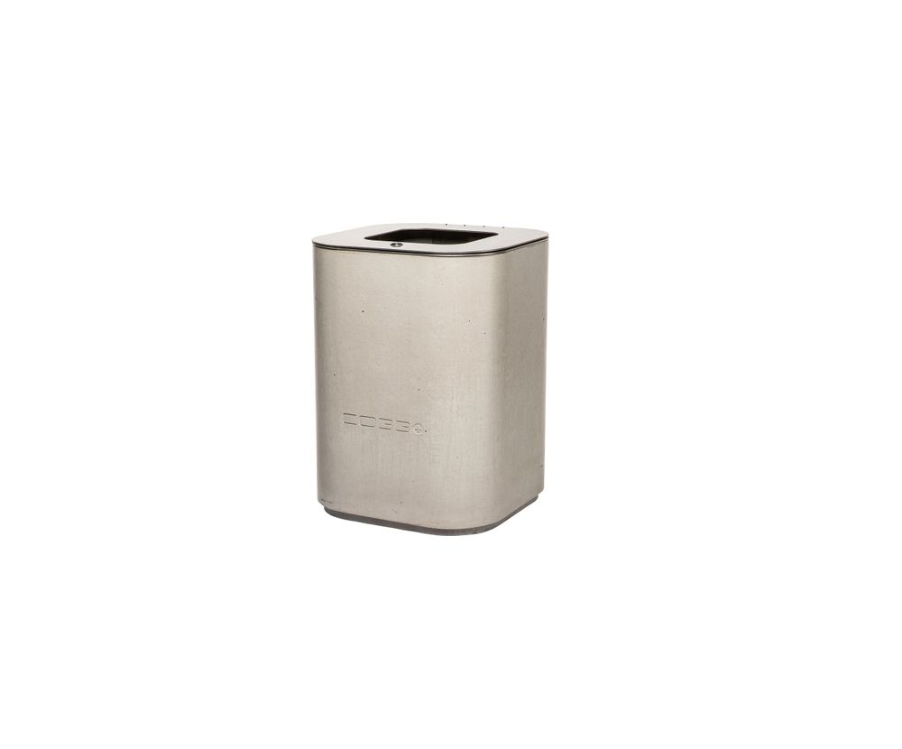 Garbage cans - OPUS SATIO/OPUS PURUS Concrete Planter/Container/Waste Bin with optional stainless steel lid - CO33 EXKLUSIVE BETONMÖBEL