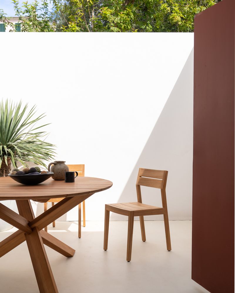 Lawn chairs - Teak EX 1 Outdoor Dining Chair - ETHNICRAFT