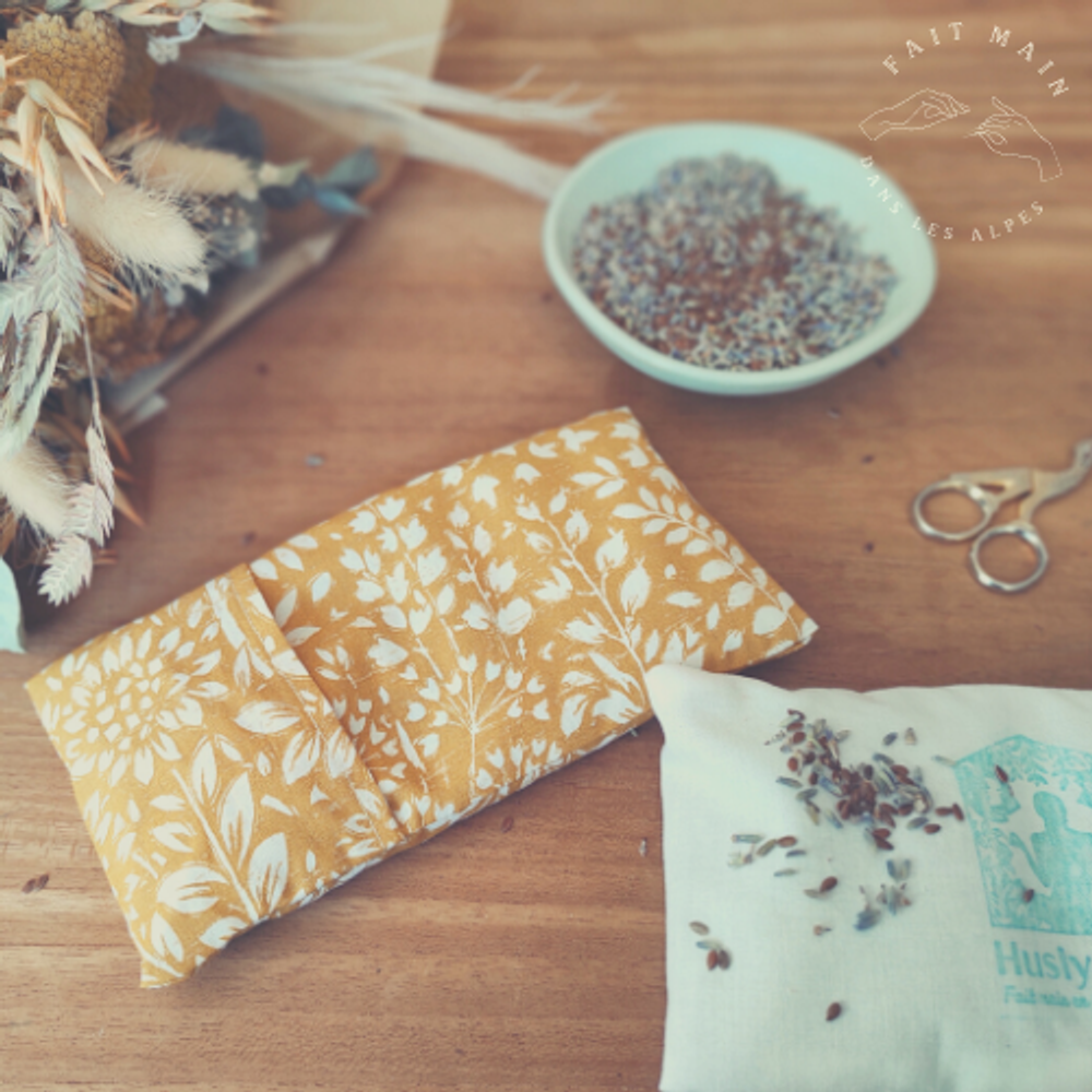 Coussins textile - Coussinet yeux aux graines de lin et lavande bio - L'ATELIER DES CREATEURS