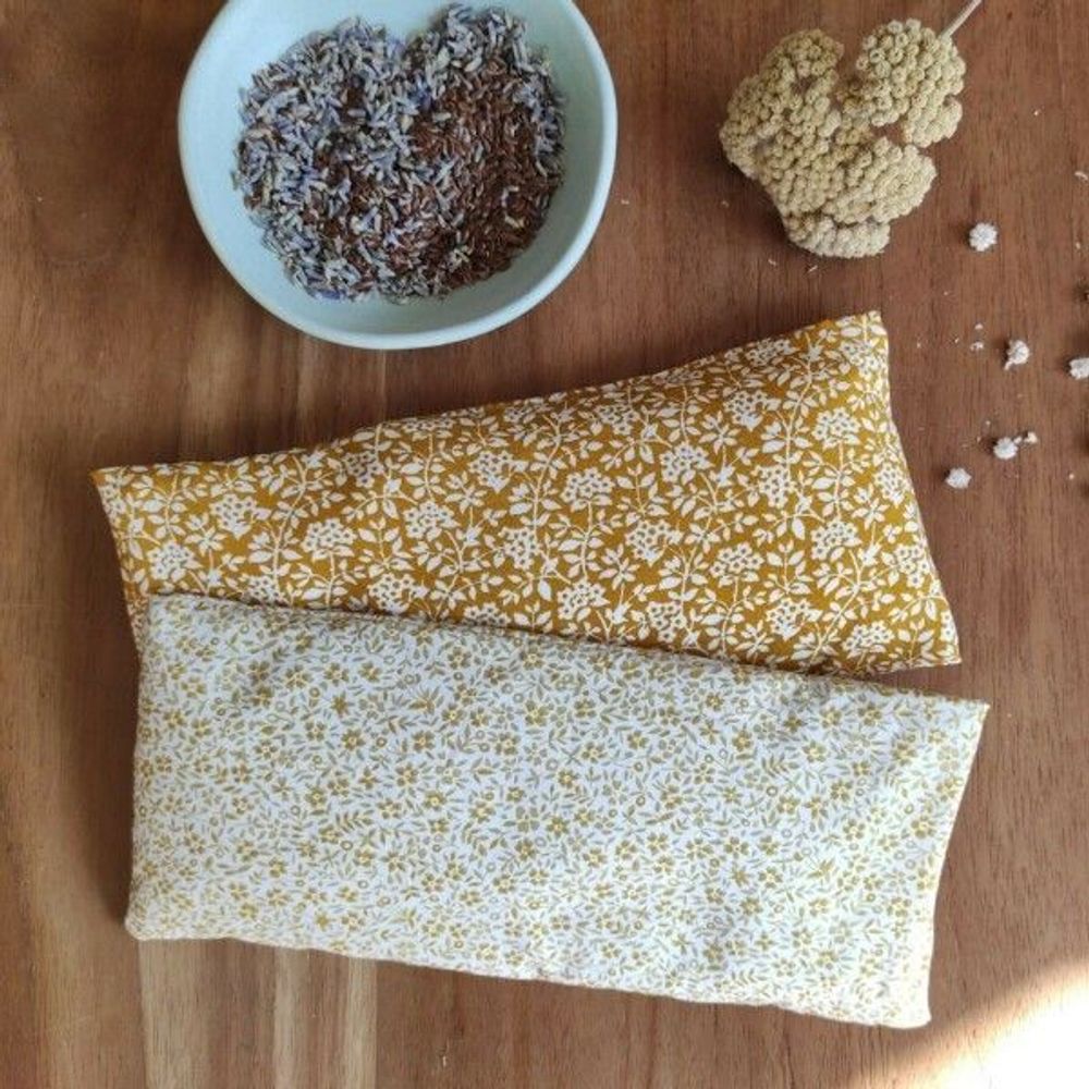 Coussins textile - Coussinet yeux aux graines de lin et lavande bio - L'ATELIER DES CREATEURS