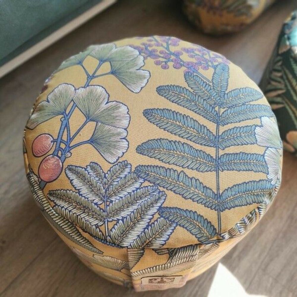 Ottomans - Rondo/Ginkgo Organic Spelt Balls Floor Cushion - L'ATELIER DES CREATEURS