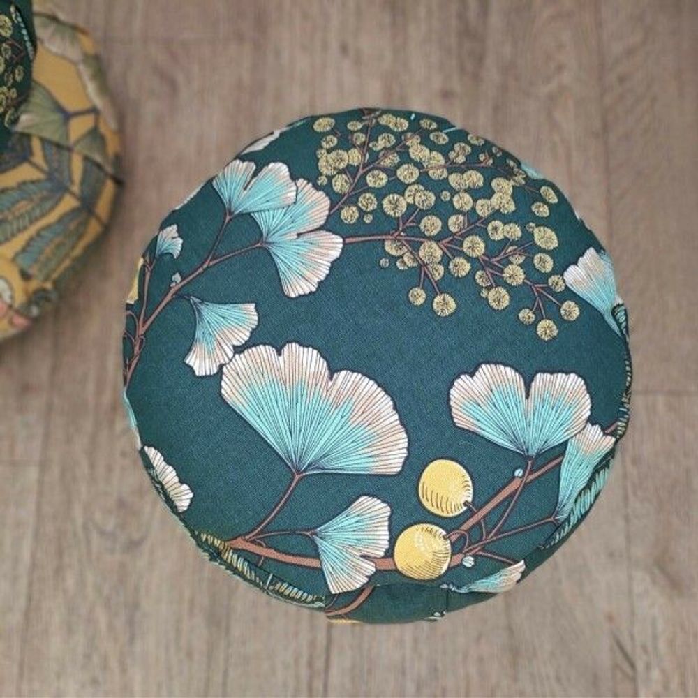 Ottomans - Rondo/Ginkgo Organic Spelt Balls Floor Cushion - L'ATELIER DES CREATEURS