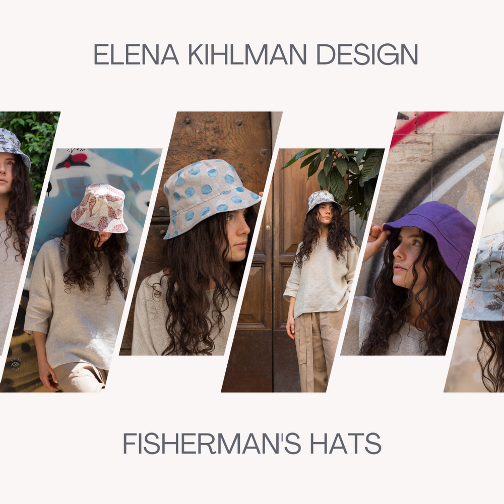 Chapeaux - Chapeaux faits à la main en lin et en laine - ELENA KIHLMAN
