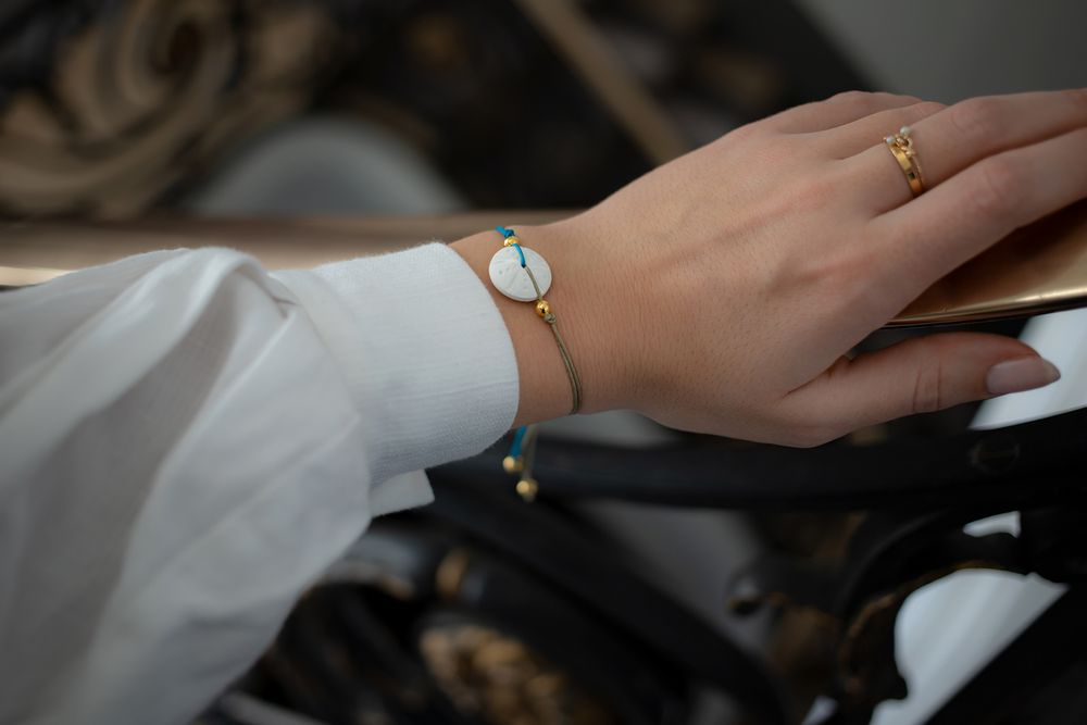 Beauty products - Hand-engraved ceramic perfume bracelet\" Urchin\” (aromatherapy, olfactotherapy) - O BY !OSMOTIK