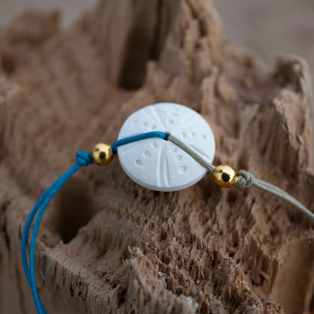 Beauty products - Hand-engraved ceramic perfume bracelet\" Urchin\” (aromatherapy, olfactotherapy) - O BY !OSMOTIK
