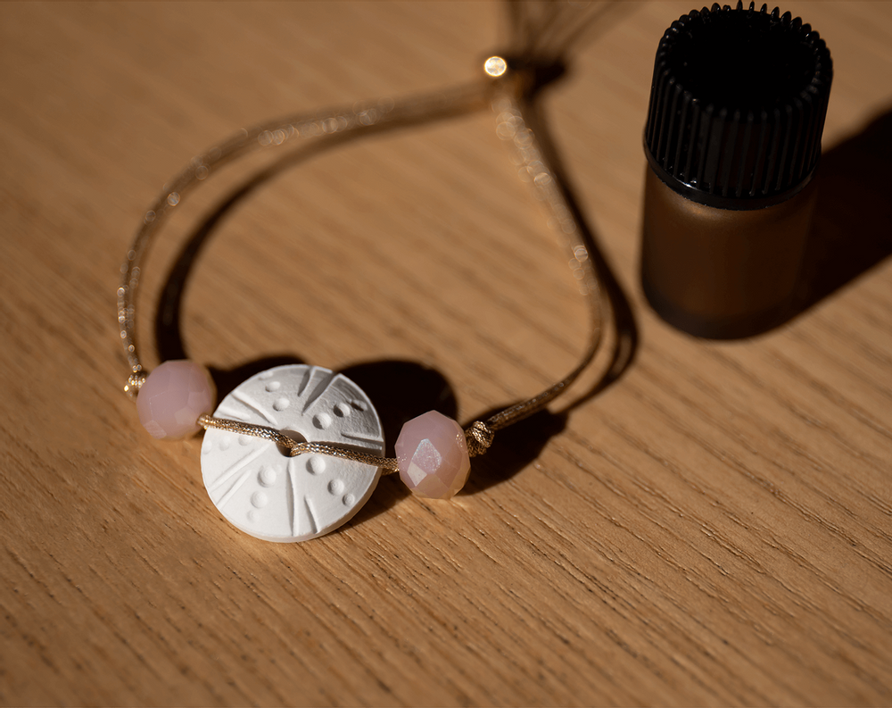 Beauty products - Hand-engraved ceramic perfume bracelet\" Urchin\” (aromatherapy, olfactotherapy) - O BY !OSMOTIK
