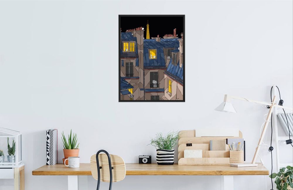 Tableaux - Tableaux Collection Paris (Zig zag et Verres illustres). - FTORCY