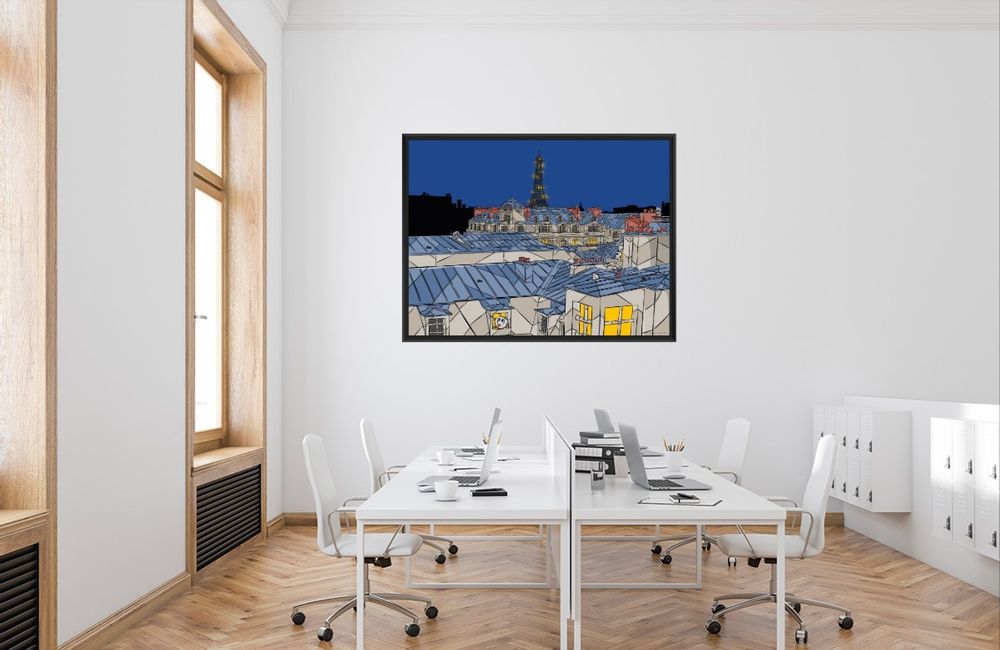 Tableaux - Tableaux Collection Paris (Zig zag et Verres illustres). - FTORCY