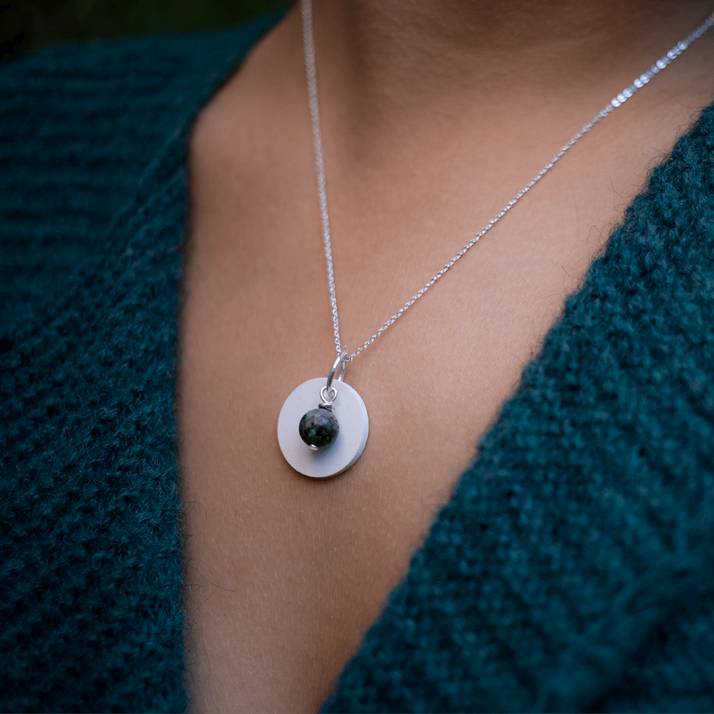 Beauty products - Perfume necklace made of ceramic and natural stones (aromatherapy/olfactotherapy/lithotherapy)\" Precious\ " - O BY !OSMOTIK