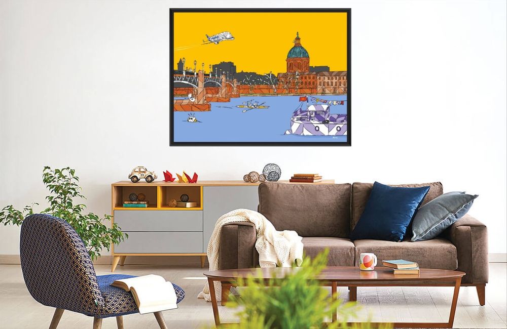 Tableaux - Tableau collection Toulouse (Zig zag et Verres illustres) - FTORCY
