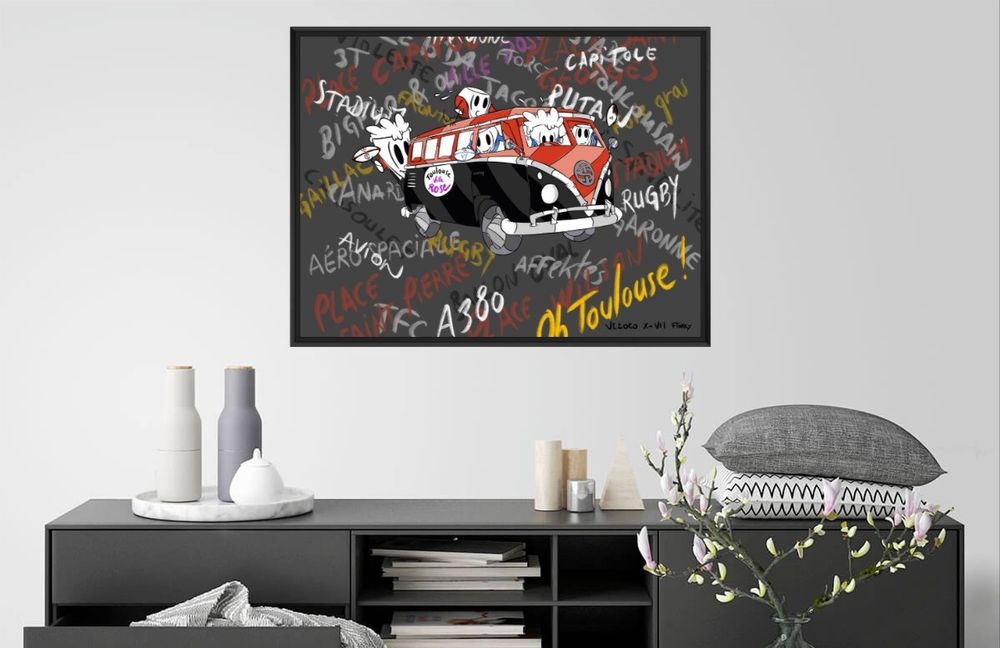 Tableaux - Tableau collection Toulouse (Zig zag et Verres illustres) - FTORCY