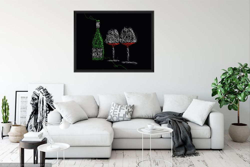 Paintings - Wine Collection Paintings (Zig Zag and Illustrious Glasses) - FTORCY