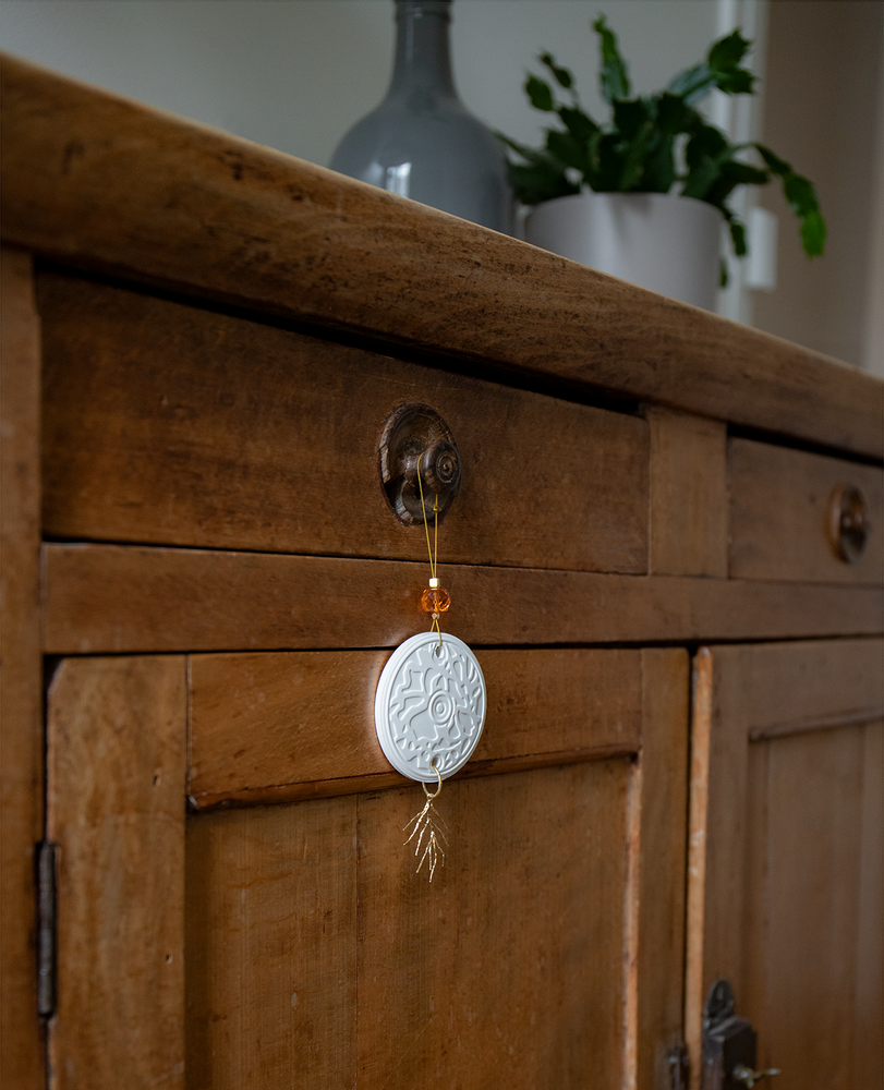 Home fragrances - Indoor diffuser ceramic home jewelry from Limoges\" Mandarin\ " - O BY !OSMOTIK