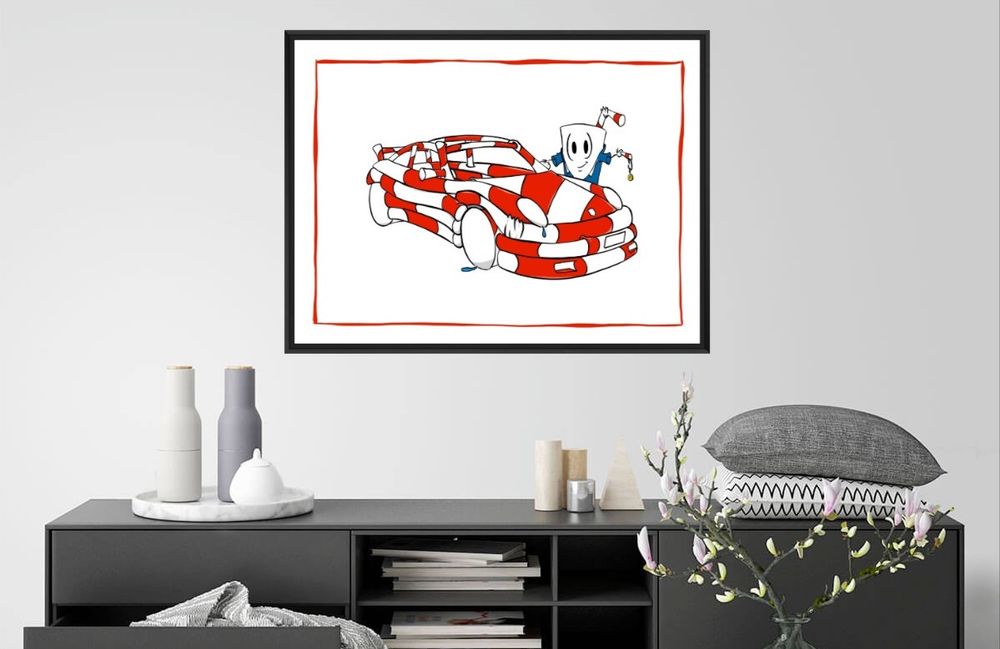 Tableaux - Tableaux Collection Voitures (Zig zag et Verres illustres) - FTORCY