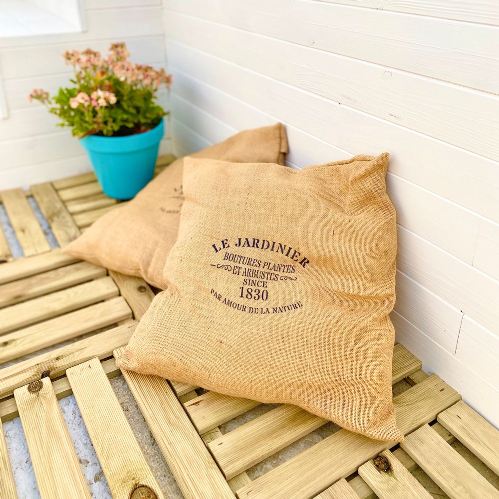 Coussins textile - Coussins jute "Le jardinier" - ATELIER COSTÀ