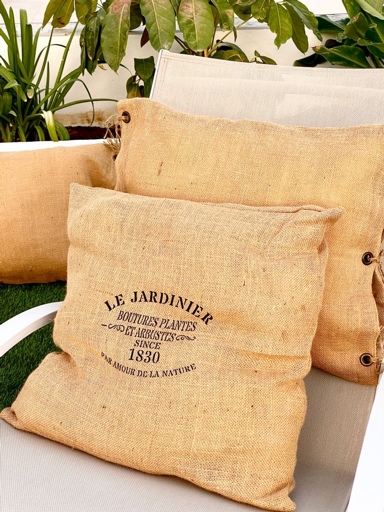 Coussins textile - Coussins jute "Le jardinier" - ATELIER COSTÀ