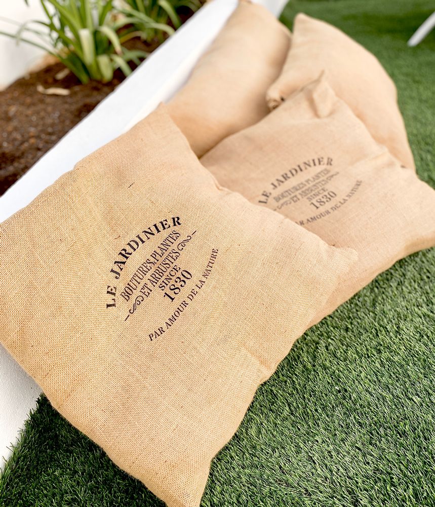 Coussins textile - Coussins jute "Le jardinier" - ATELIER COSTÀ