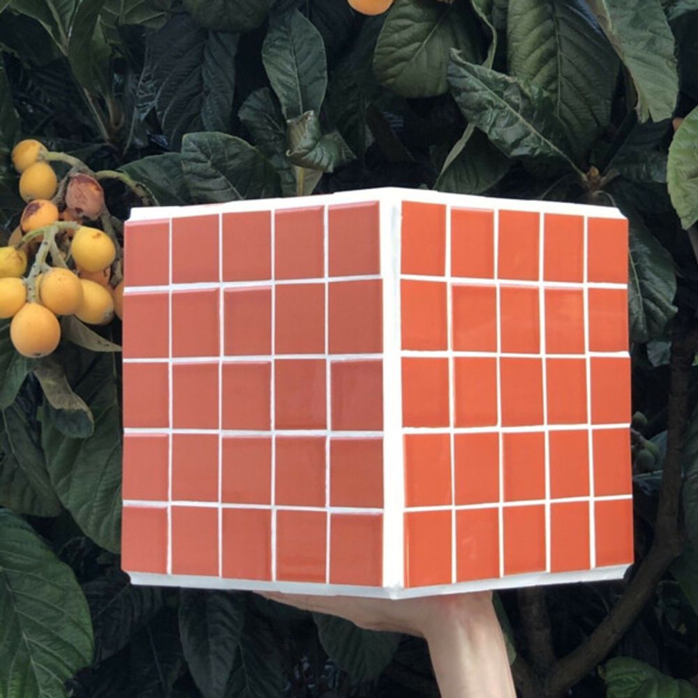 Tables basses - Cube table d'appoint 26x26 - Corail - L'ATELIER DES CREATEURS