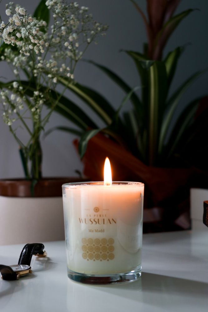 Objets de décoration - Bougie parfumée 190g de cire naturelle Ma Maad - LA PERLE WUSSULAN
