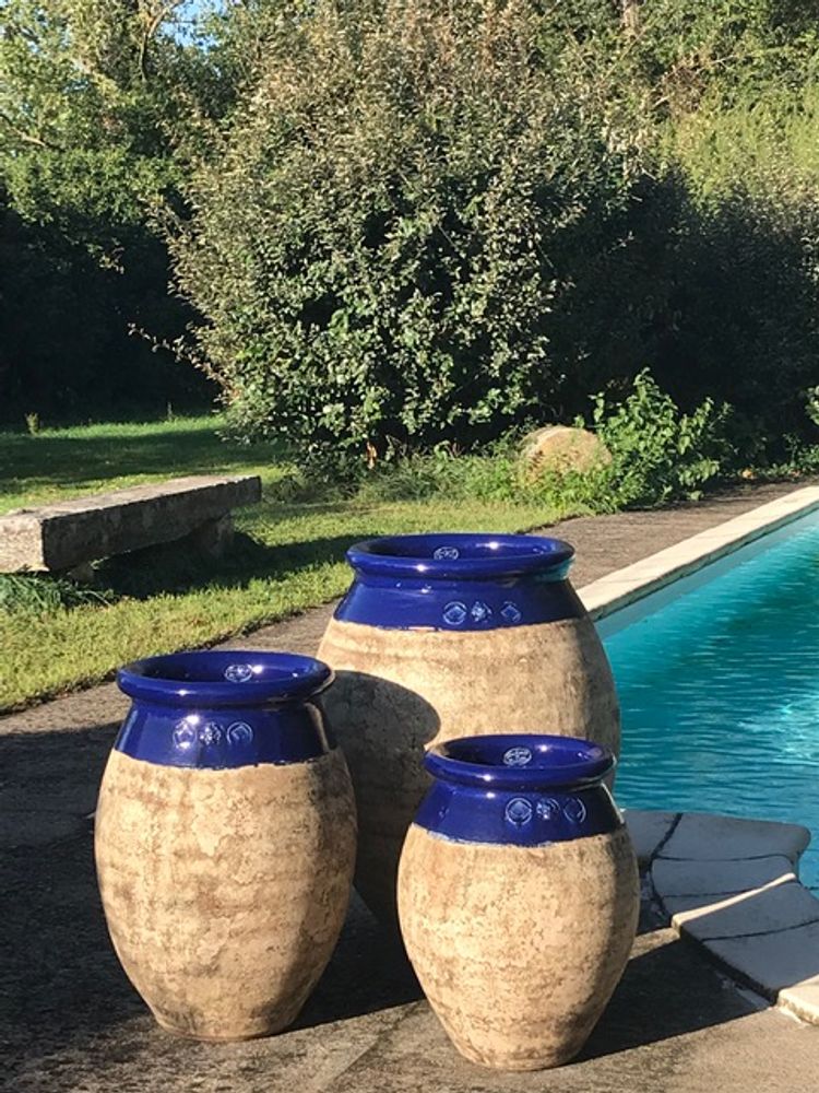 Poterie - Jarres forme Olive patine prestige. - TERRES D'ALBINE