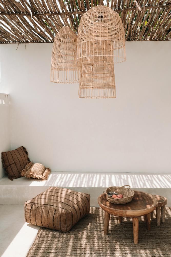 Hanging lights - The Amalfi Pendant - Natural - M - BAZAR BIZAR LIVING