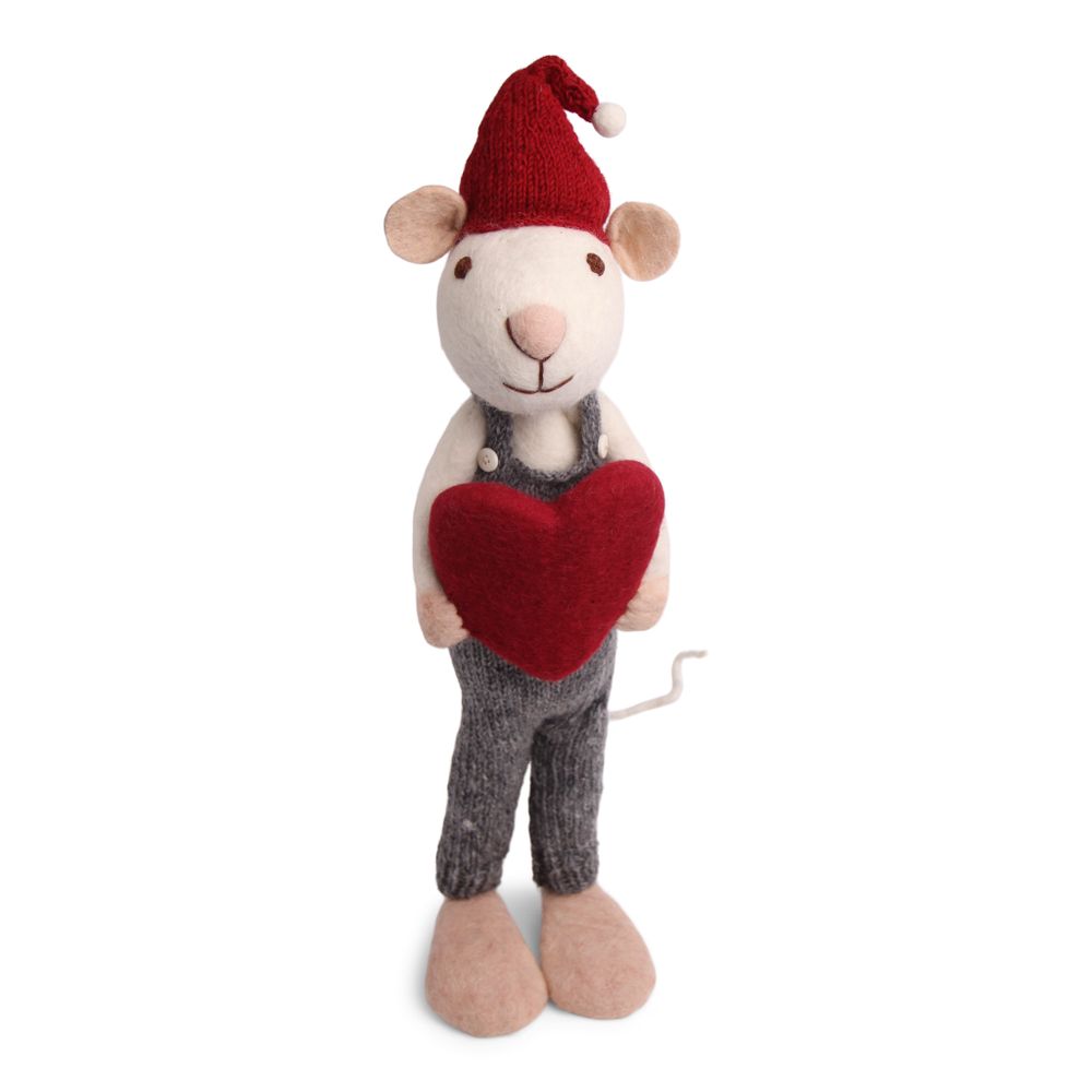 Objets de décoration - Souris de Noël en blanc - GRY & SIF