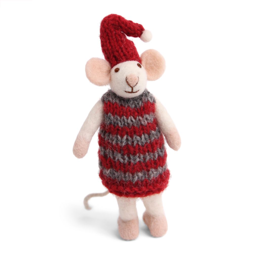 Objets de décoration - Souris de Noël en blanc - GRY & SIF