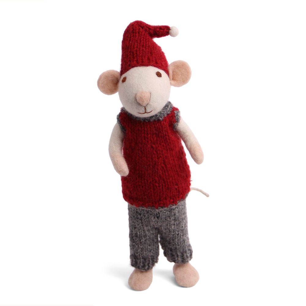 Objets de décoration - Souris de Noël en blanc - GRY & SIF