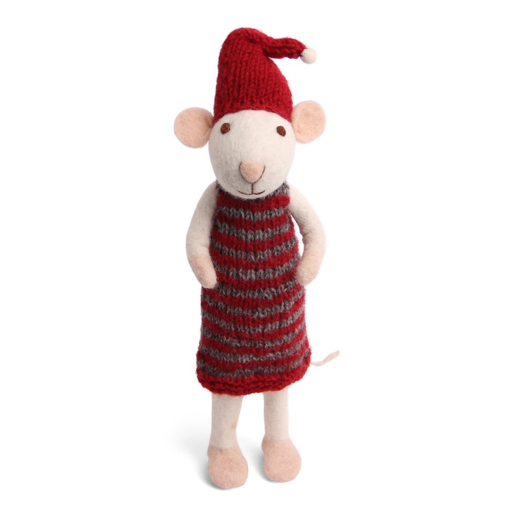 Objets de décoration - Souris de Noël en blanc - GRY & SIF