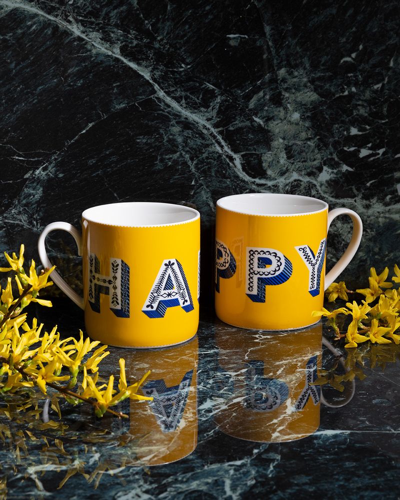 Plateaux - Mug - Happy - Mugs - Plateau - Plateaux - JAMIDA OF SWEDEN