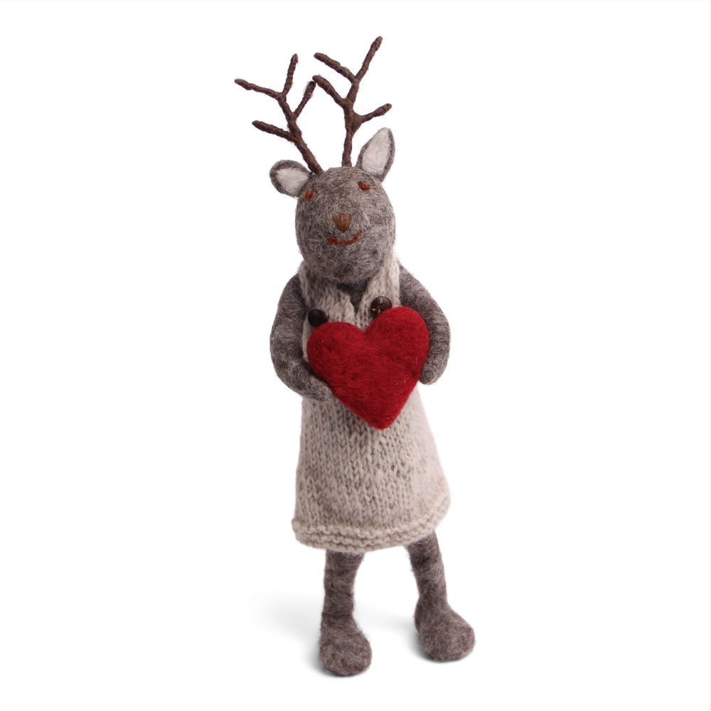 Decorative objects - Christmas Raindeer in Grey - GRY & SIF