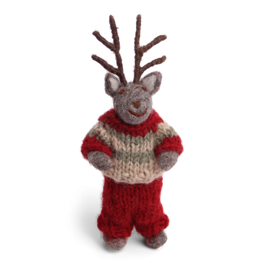 Decorative objects - Christmas Raindeer in Grey - GRY & SIF